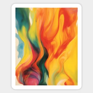 Abstract Fluid Ink Swirl Art Sticker